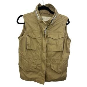 Ralph Lauren Denim & Supply Vest Tan Large Safari Fishing Military Field Women's